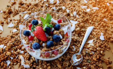 A picture containing cake, food, dessert, plate Description automatically generated