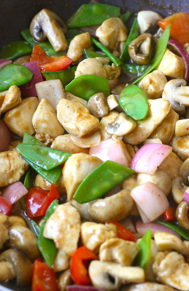 Cashew Chicken in Sichuan Sauce
